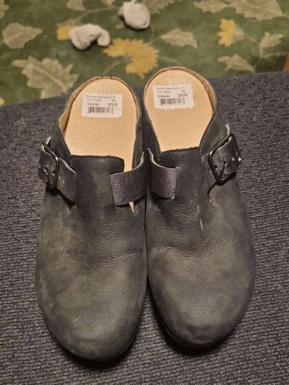 Dansko Black Leather Clogs with Buckle - Picture 1 of 11